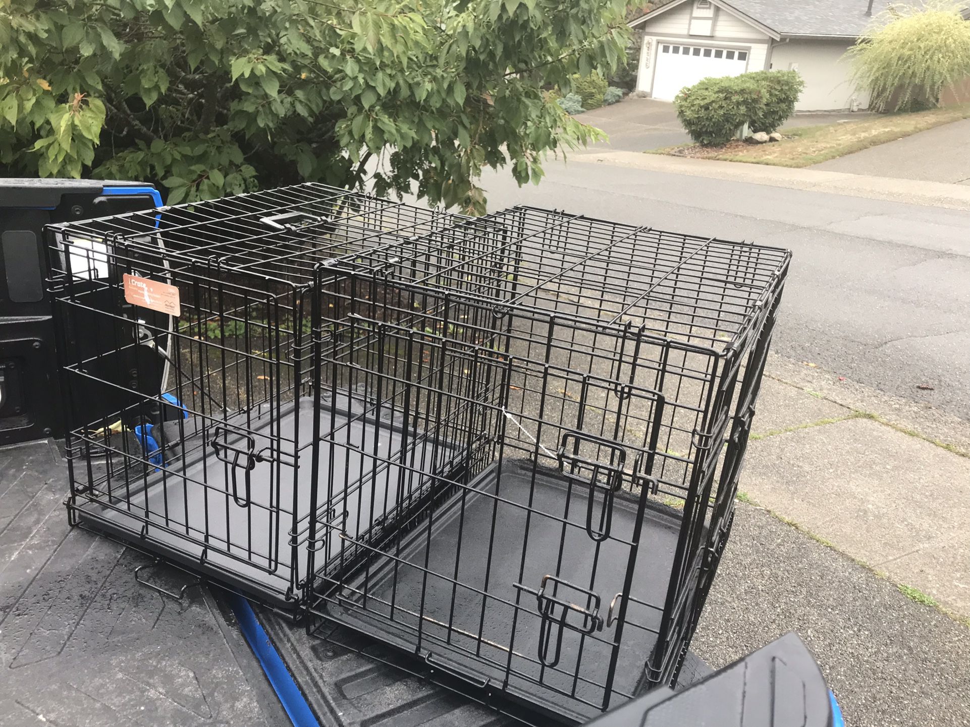 Small Dog Rabbit Kennel Crate Collapsible like New 24” L by 17”W 19” $25 Each 