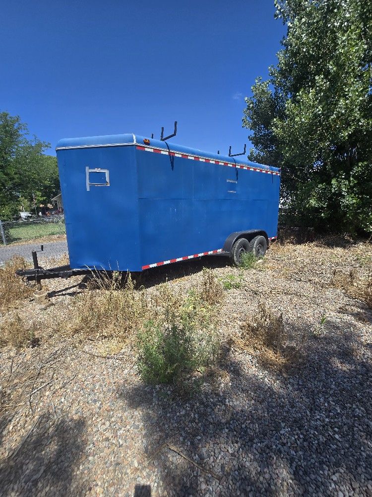 "Heavy-Duty All Metal Enclosed Welding Trailer – 7x16