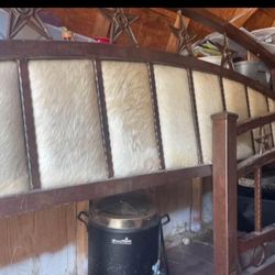 Wrought Iron Cow Hide Bed Frame 