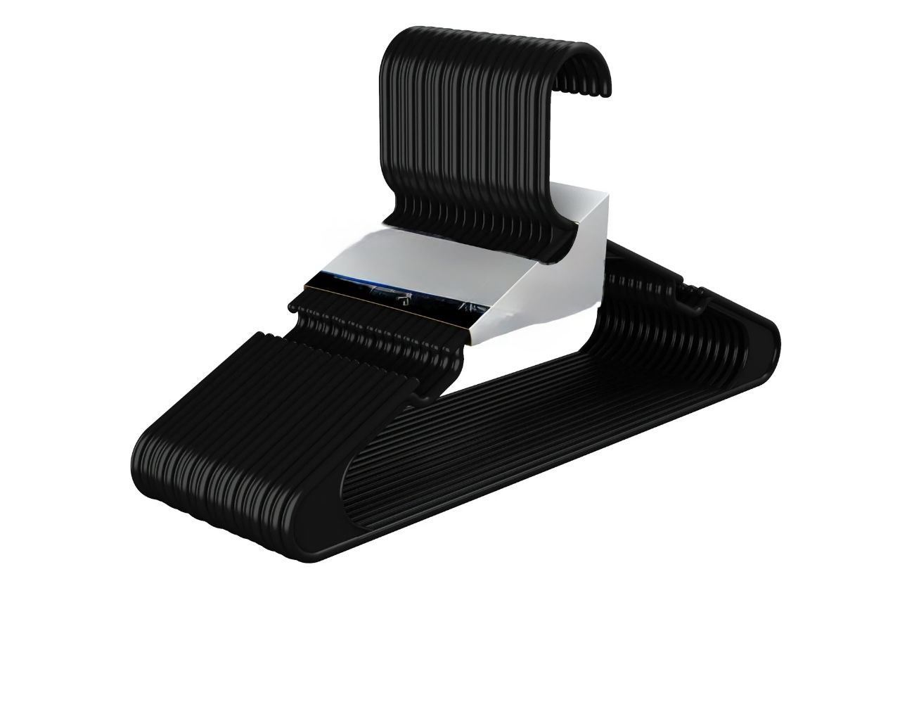 100 Black Hangers 