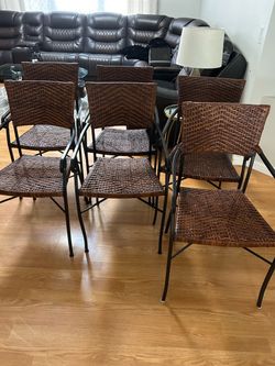 Glass Dining Table and 6 Chairs