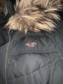 Hollister fuzzy jacket sales