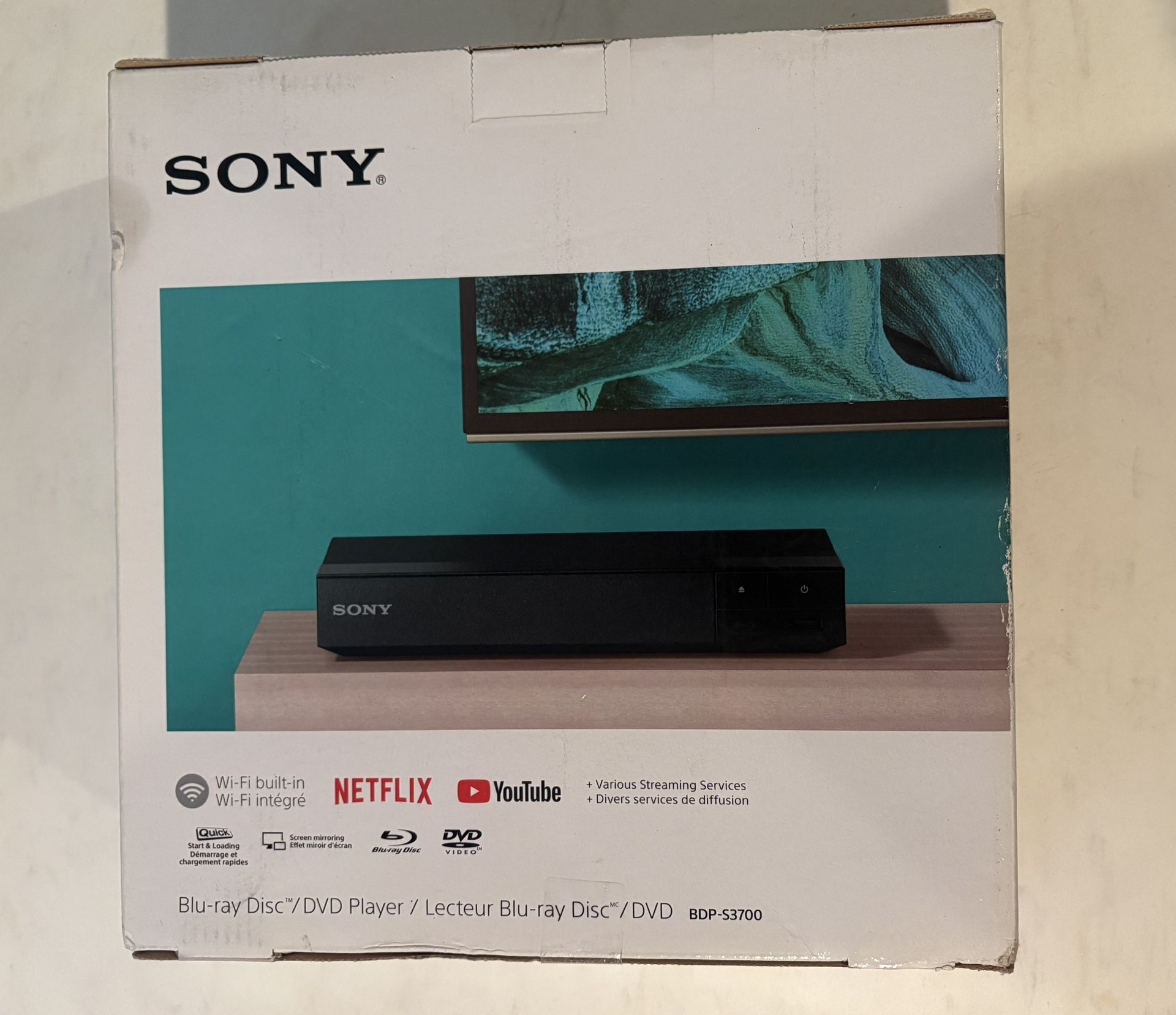 Sony BDP-S 3700 Blu-ray Player Netflix and YouTube Streaming