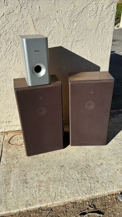 2 Sony Speakers And Pioneer Speaker 
