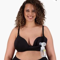 Hands Free Pumping & Nursing Bra - Lightly Padded T-Shirt Bra - Wireless
