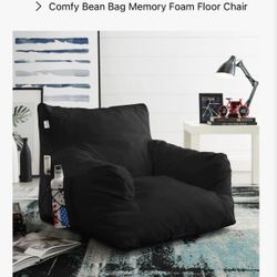 Comfy Bean Bag Memory Foam Floor Chair