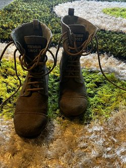 Vegetarian Shoes Faux Suede Lace Up Boots