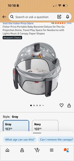 Fisher-Price Portable Baby Bassinet/Dome