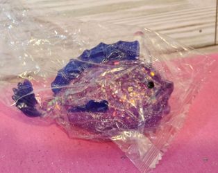Maltose Sugar Purple Lantern Fish Squishy Stress Relief Fidget Squeeze Toy
