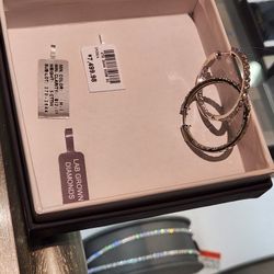 5 Carat In And Out Diamond Hoop Earring In 14K White Gold