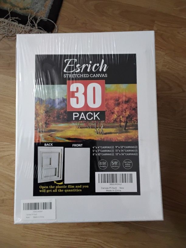 Esrich 30 Pack Blank Canvases 