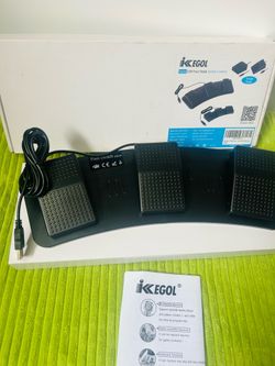 iKKEGOL Pedal de interruptor de triple pie USB para PC