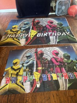 Power Ranger Backdrop Birthday Party