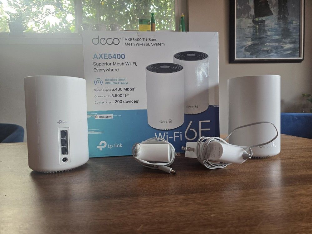 TP-Link Deco AXE5400 Tri-Band WiFi 6E Mesh System(Deco XE75) - Covers up to 5500 Sq.Ft
