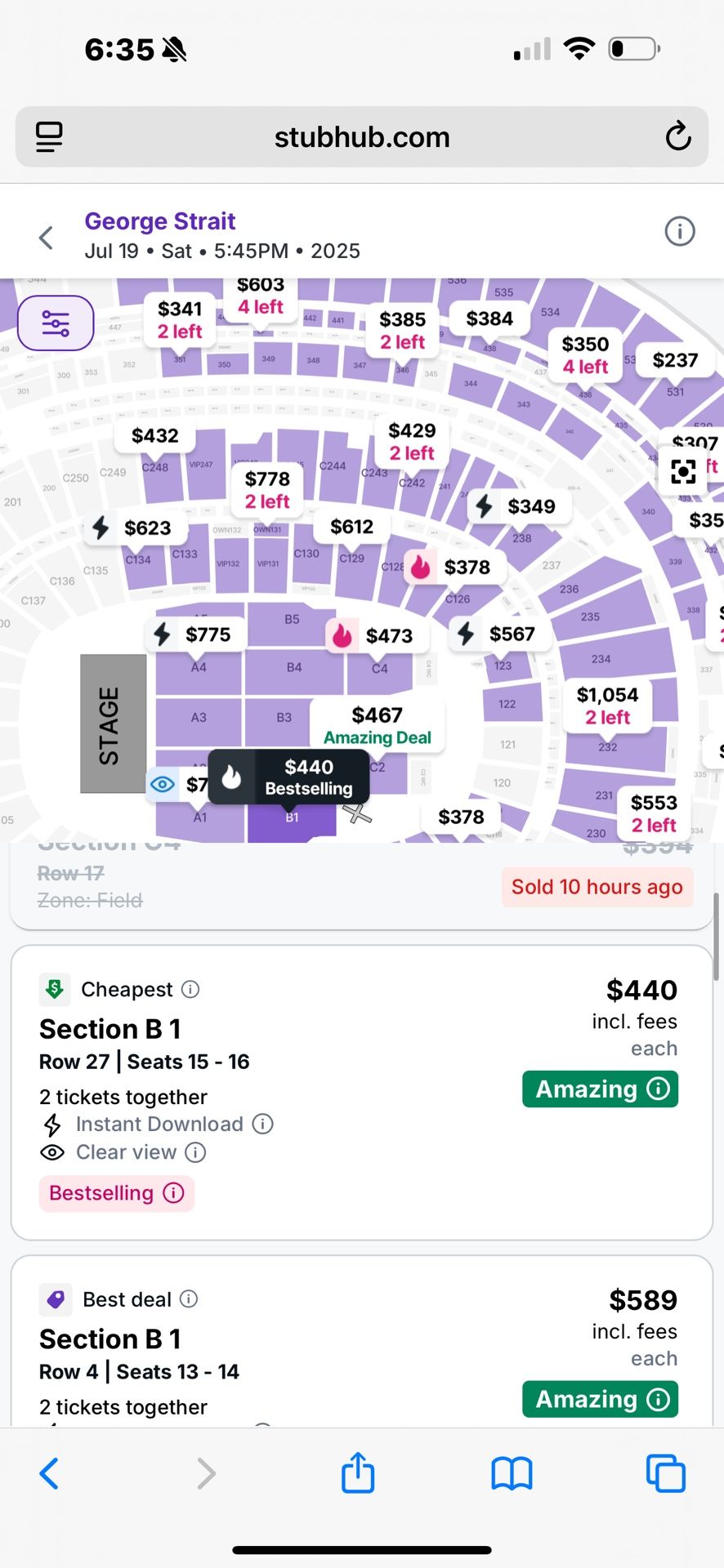 George Strait & Chris Stapleton Sofi Stadium 7/19
