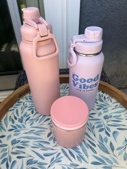 charming trio of reusable bottles