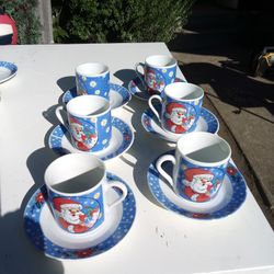 !! Holiday Tea Cup Set Of 6 Firm Price 