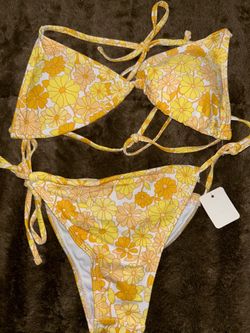 Yellow sunflower bikini