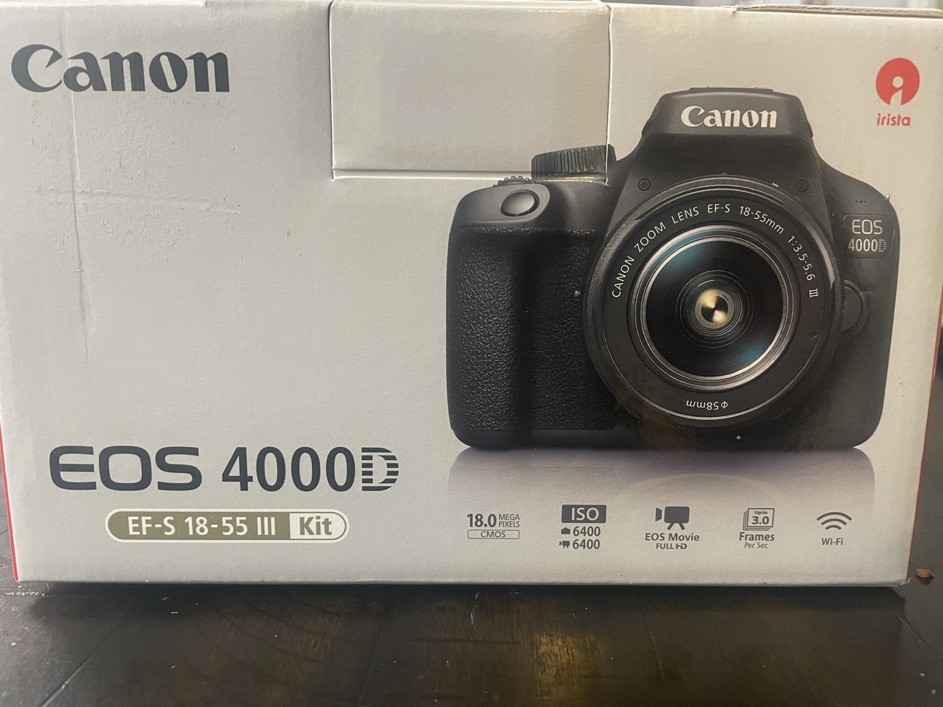 Canon EOS 4000D 18MP Digital SLR Camera 18-55mm Lens Comes With A Camera Bag And Professional series 3-piece filter Kit