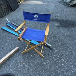 Blue Foldable New England Aquarium Directors Chair