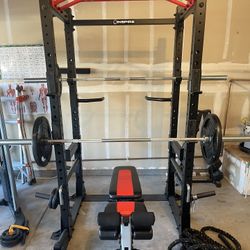 Squat Rack, bench Press, Pull Up, Dips, w/ Olympic Bar 