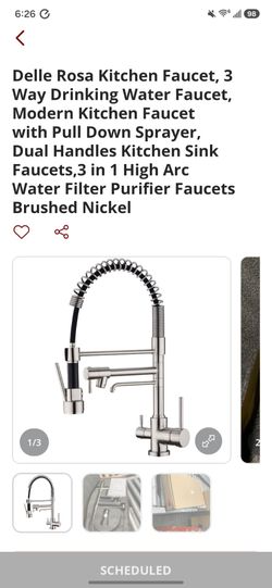 NEW Delle Rosa Modern Kitchen Faucet, 3 in 1