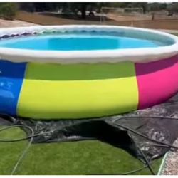 18ft Round 48inch Deep Pool With Pump, Complete Set