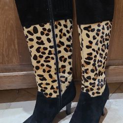 Vaneli Animal Print Boots Womens 5.5