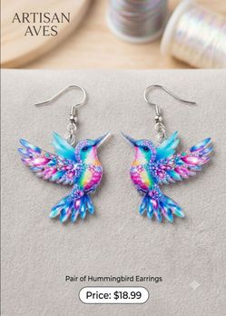 hummingbird earrings $10 each
