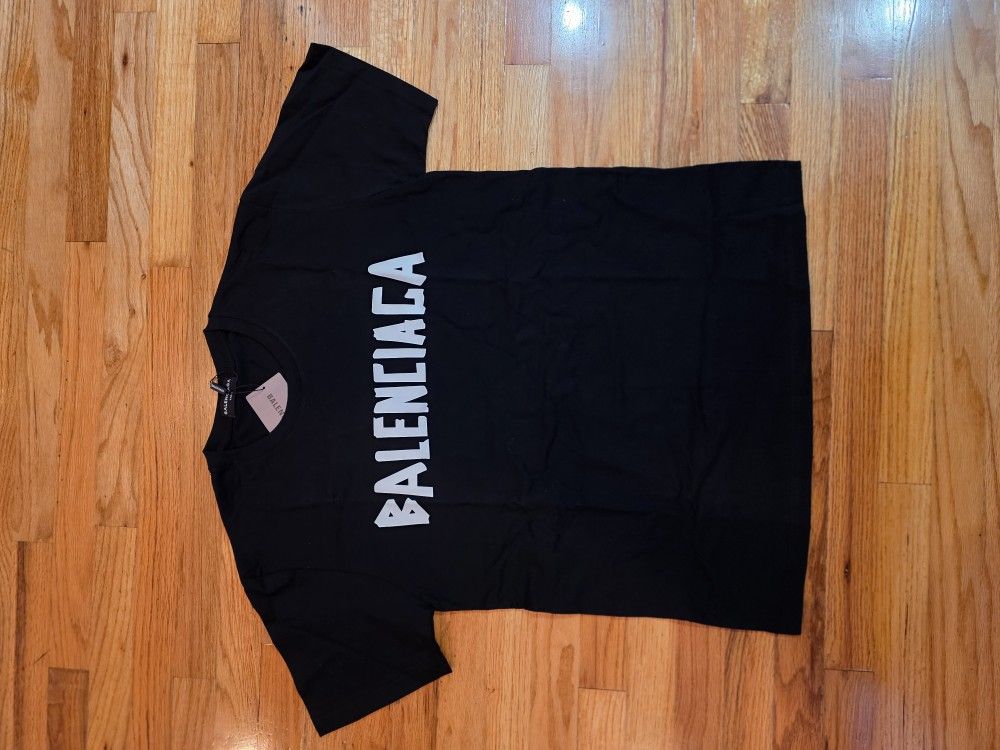 Balenciaga Signature T Shirt White And Black