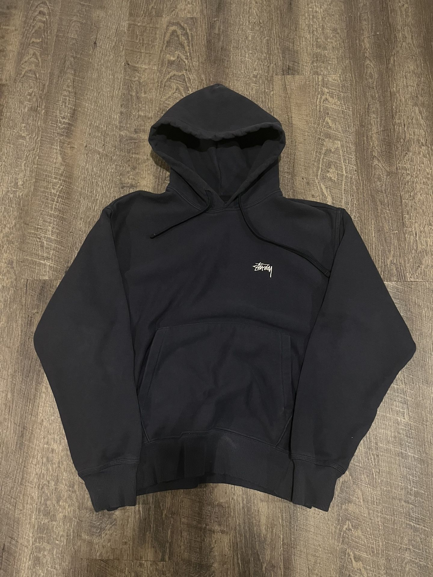 Stussy Navy Hoodie embroidered 
