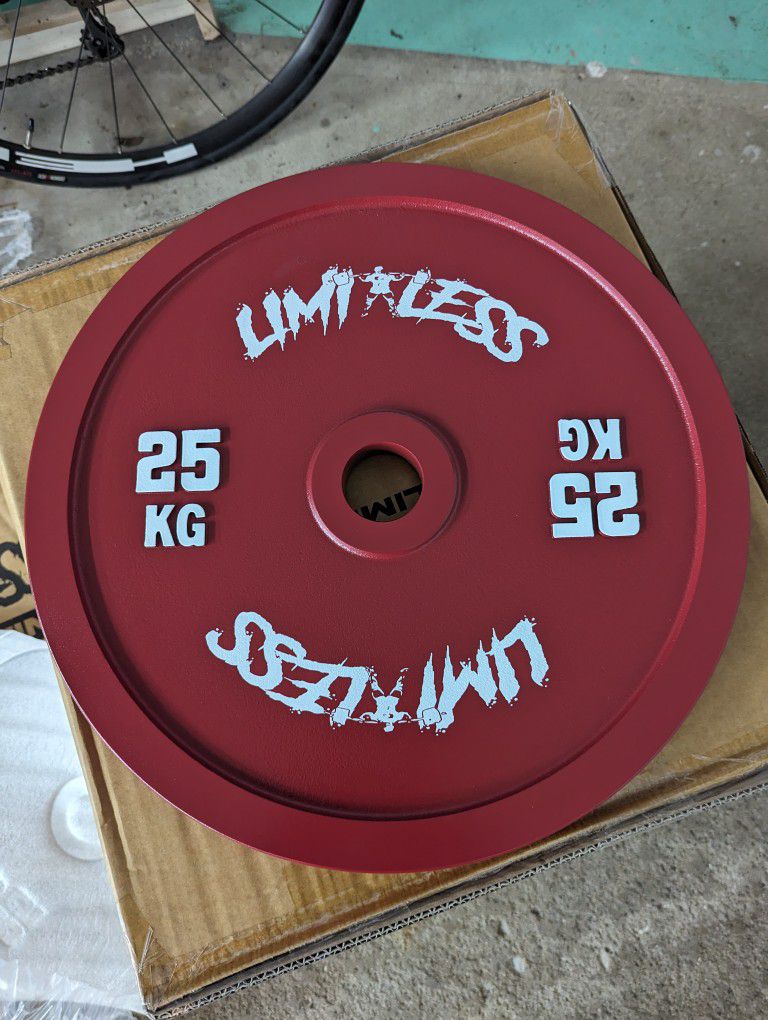 Limitless Calibrated Powerlifting Plates 25kg - 2 Pairs 