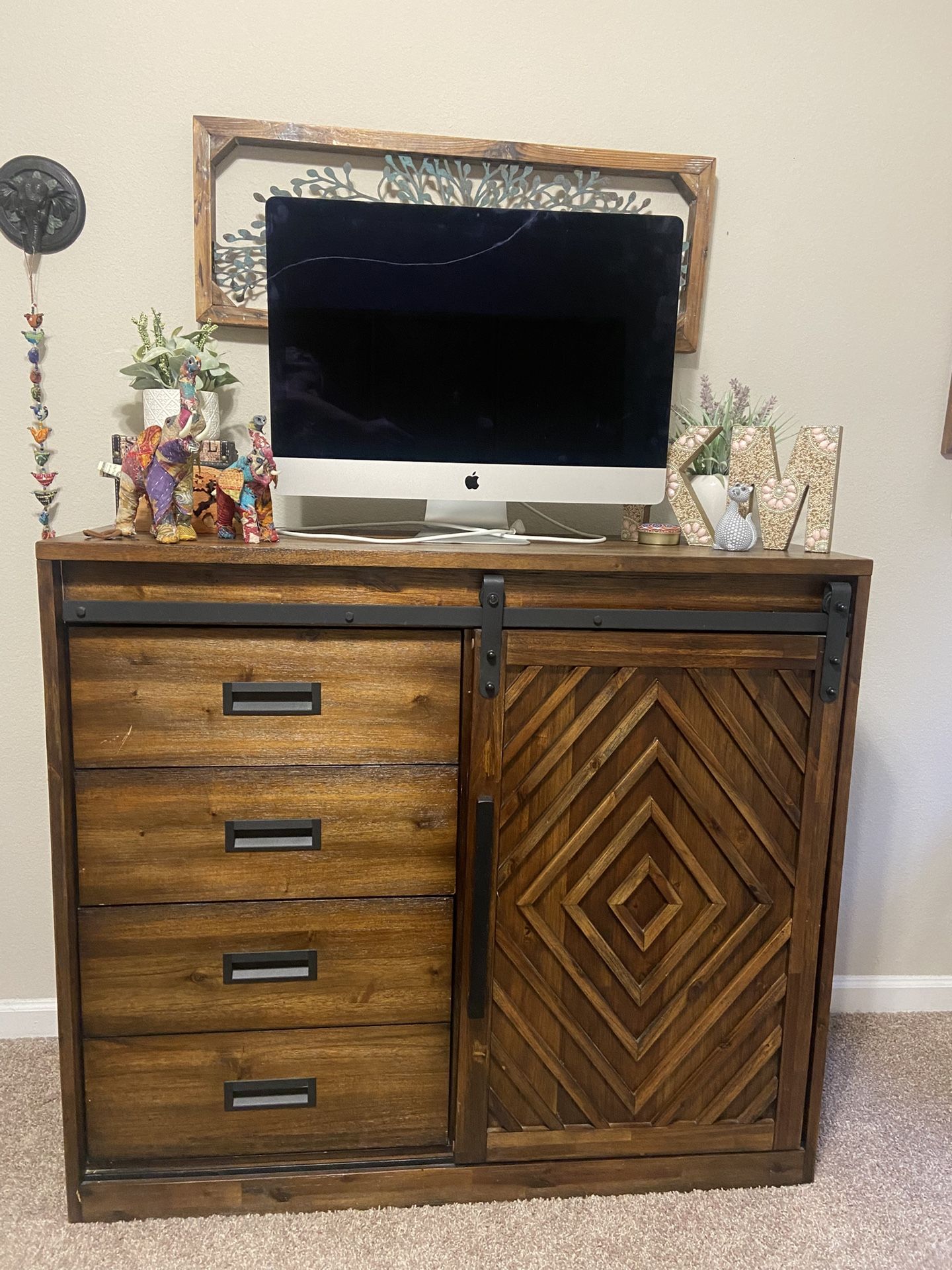 Solid Wood Storage Cabinet – Excellent Condition