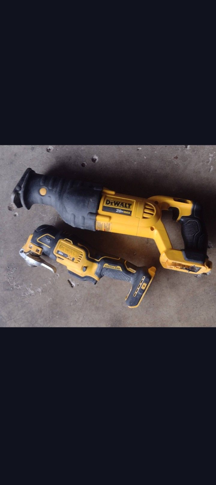 DeWalt XR Brushless Cordless Oscillating Multi  Tool 3 Speed and Sawzall Reciprocating Saw 20v Max tool Only 