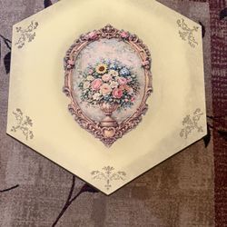 Vintage Hand-Painted Storage Cabinet 