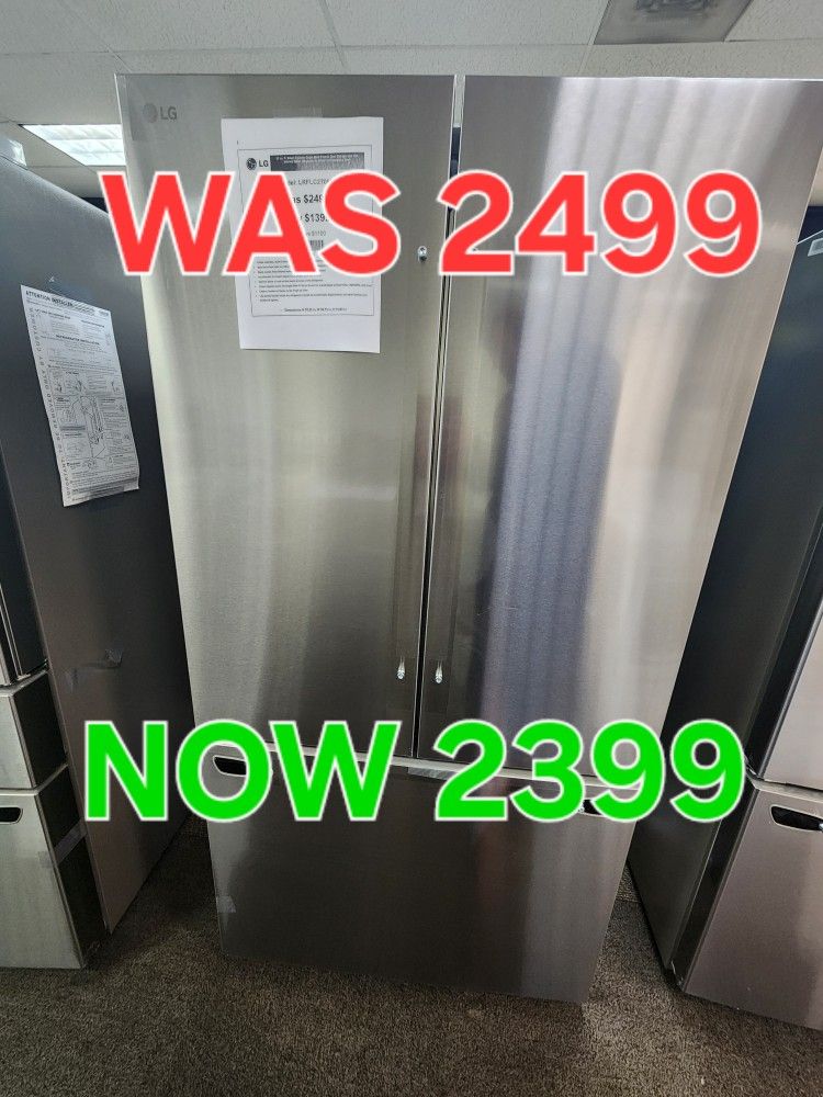 LG 27CF COUNTERDEPTH REFRIGERATOR 1399! 0 DOWN 0% FINANCING! 1YRCWARRANTY! 48HR DELIVERY! 
