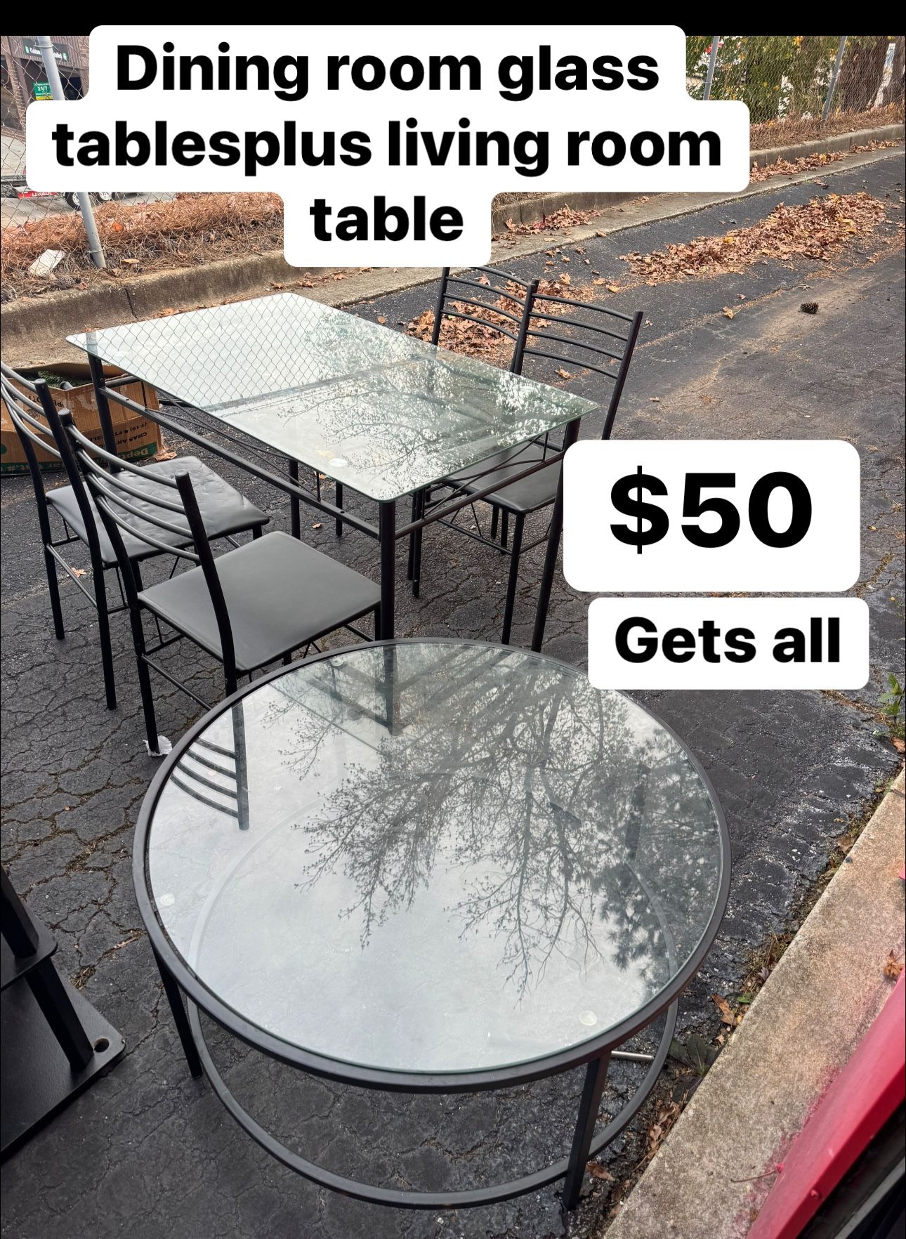 Dining Table Chairs + Living Room Table