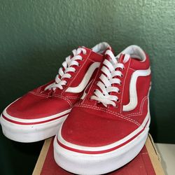 Red Old school Vans