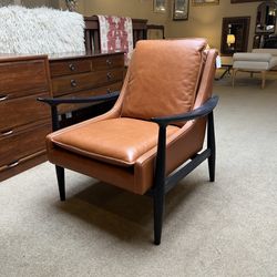 Copper Leather Arm Chair