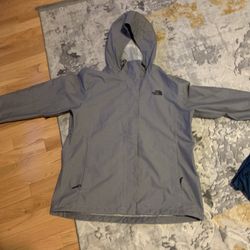 Grey Women’s Northface Windbreaker Jacket 