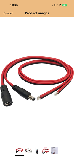 Halokny DC Power Pigtails Cable, 1 Pairs 14AWG DC5.5x2.1mm 12V 5A Male & Female Connectors Power Single Ended Extension Cable for CCTV Security Camera