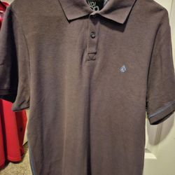 Volcom Gray Blue Size Large Polo for Sale in El Paso TX OfferUp