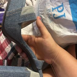Denim Heels Brand New 8 1/2 