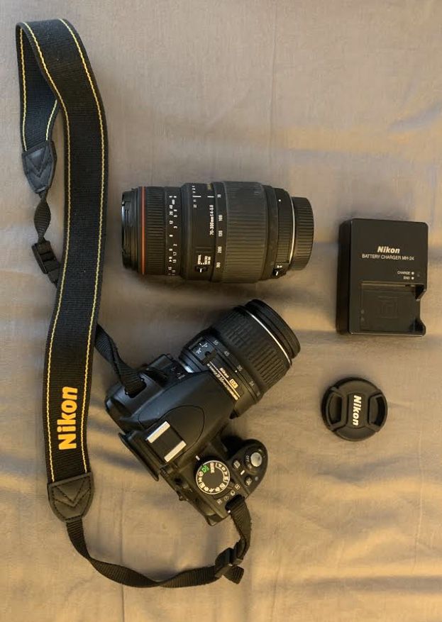 Nikon D3100 +two lenses +accessories