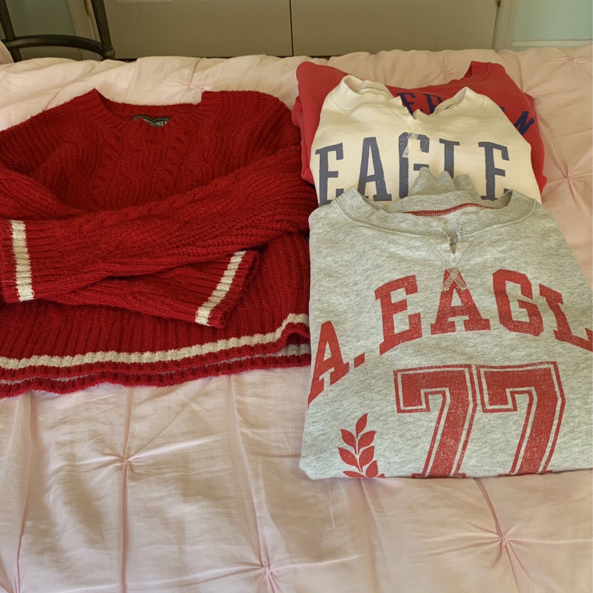 American Eagle Sweater and 3 Sweatshirts