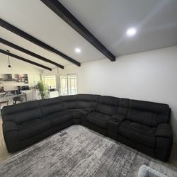 Power Reclining Sectional Sofa - Gray