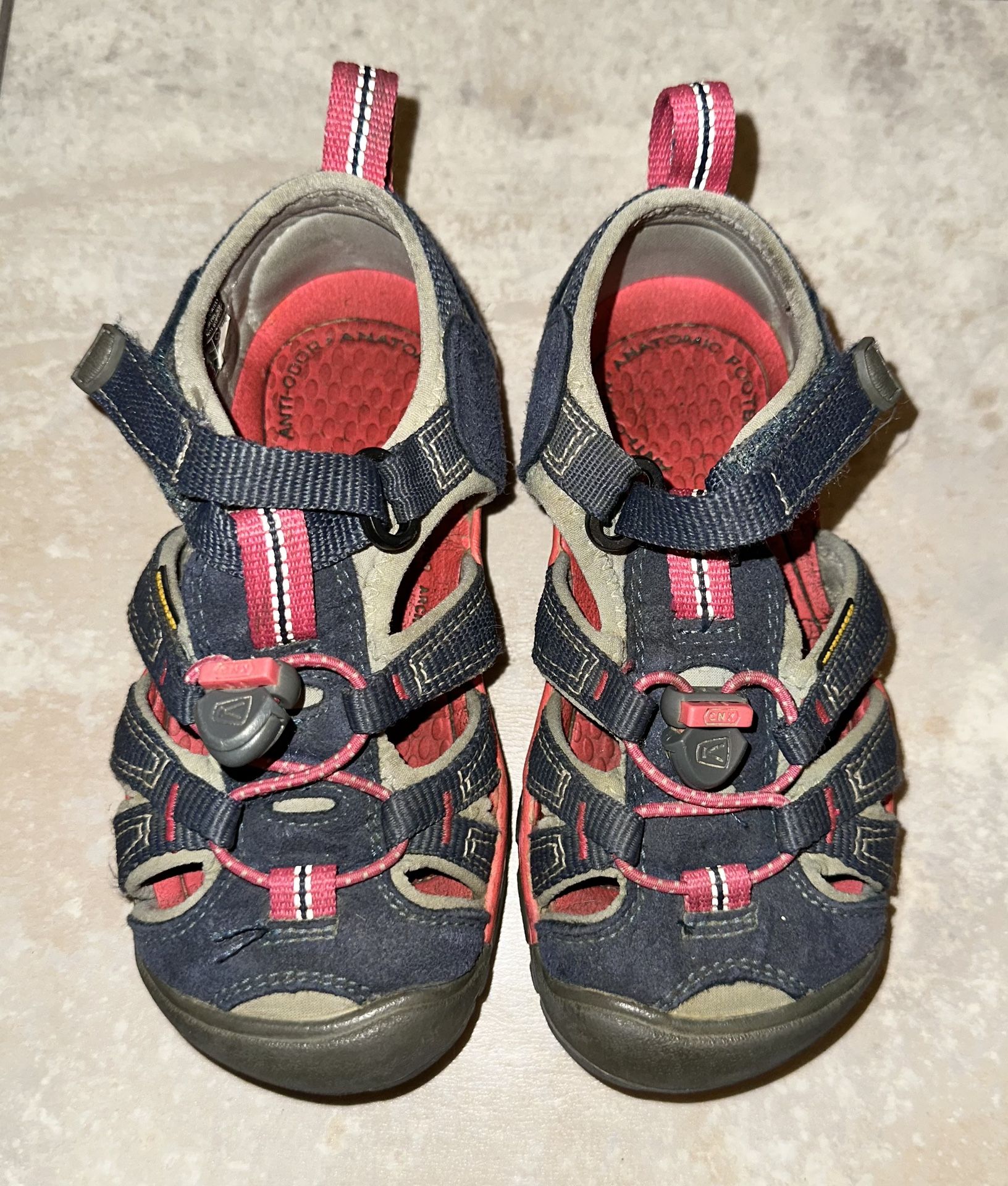 Keen Blue Leather Cross Strap Water Sandals Size 10c Waterproof River