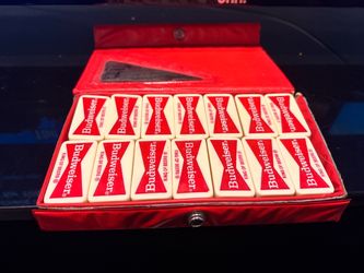 vintage Budweiser King of Beers Double-Six domino set