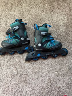 K2 Velocity Boys Adjustable Kids Inline Skates - Blue Adjustable Size US 4 to 8. Barely used