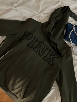 Olive Green Pink Hoodie 